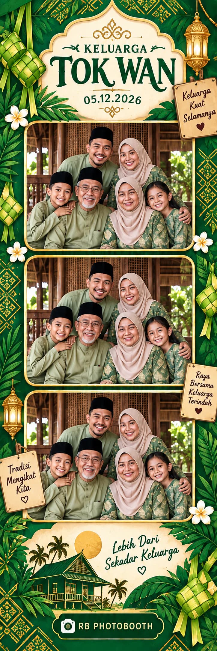 Photostrip siap Warisan Keluarga untuk Keluarga Tok Wan